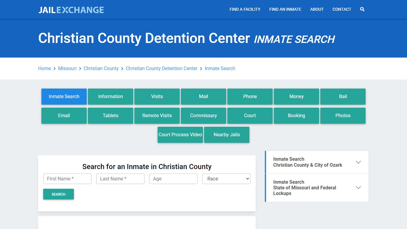 Christian County Detention Center Inmate Search - Jail Exchange