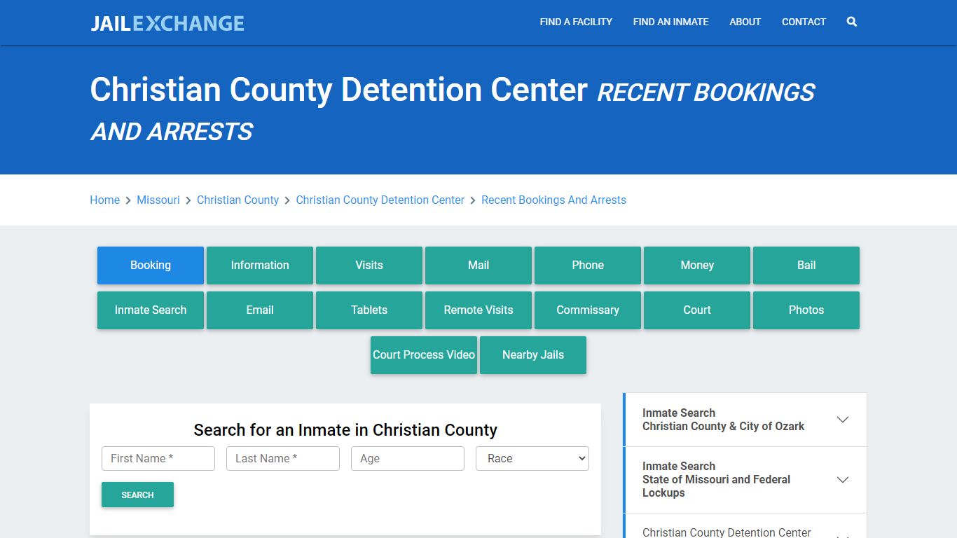 Christian County Detention Center Recent Bookings And Arrests